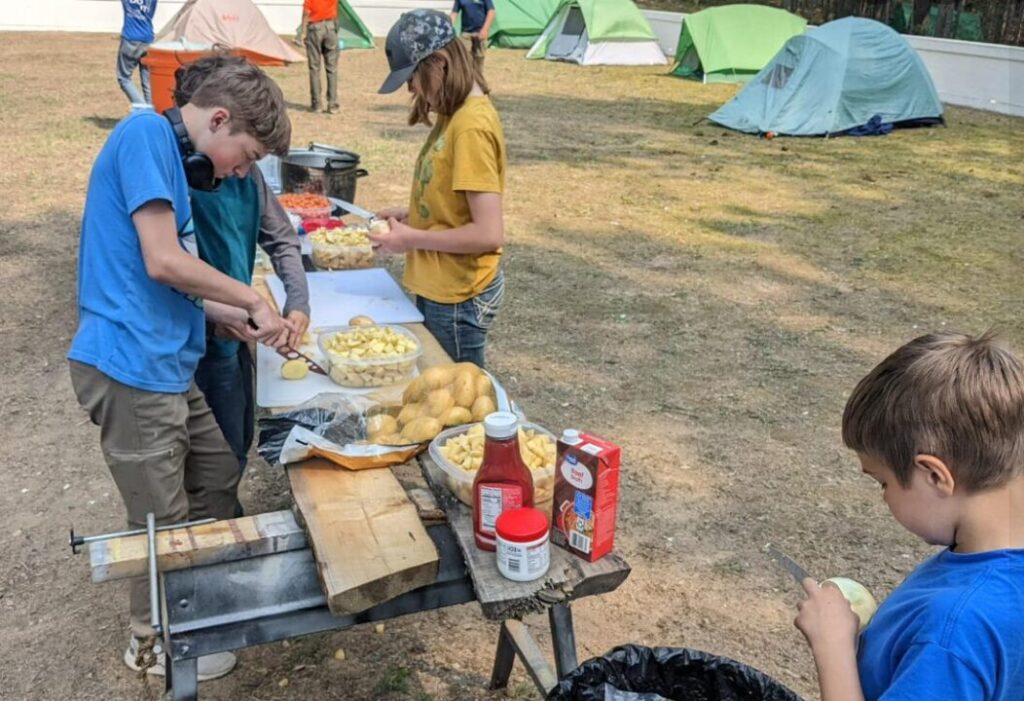 Spring Camporee, Dutch oven cooking, voyageurs area council, northern MN, WI, MI, co-ed, Scouts BSA