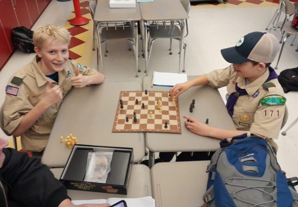 Chess Merit Badge, Merit Badge Day, co-ed, voyageuers area council, northern MN, WI, MI